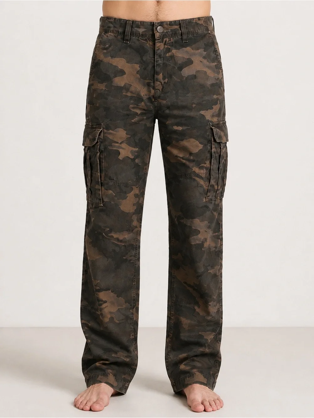 American Eagle Original Straight Camo Cargo Pants 32x34 100% Cotton